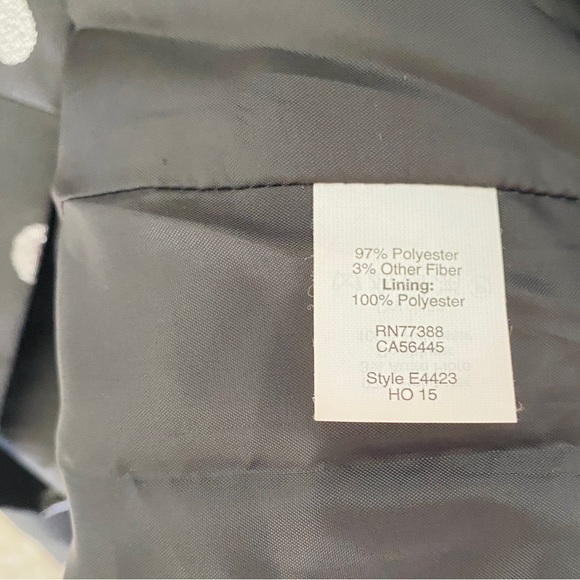 J.Crew Dress Black Silver Metallic Jacquard Polka Dot Sleeveless Sz 0 Petite NWT - Picture 10 of 13